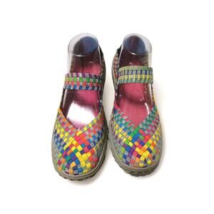 Corkys 9 Multi Color Mary-Jane Shoes Size Liz 9 Woven